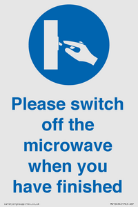 Please switch off the microwave when you have finished